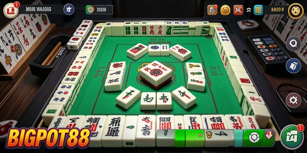 Tampilan menarik dari gameplay Mahjong di BIGPOT88.