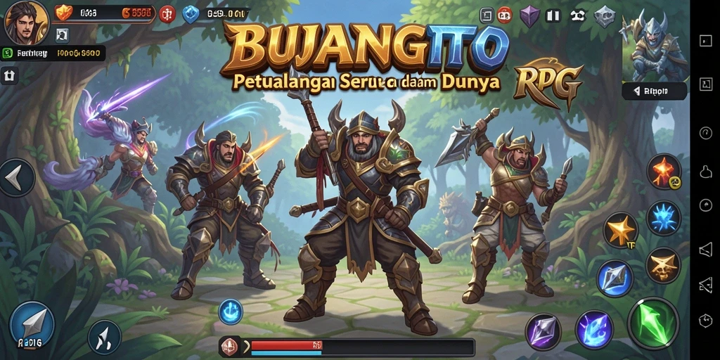 Tampilan gameplay epik di dunia RPG BUJANGTOTO.