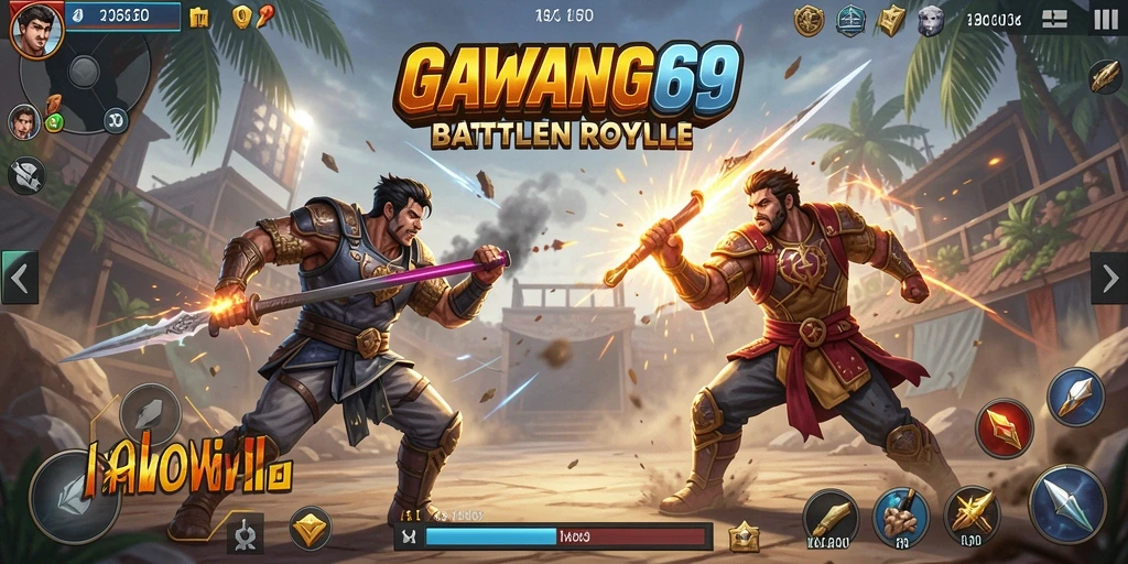 Tampilan gameplay GAWANG69 yang dinamis dan penuh aksi di medan perang.