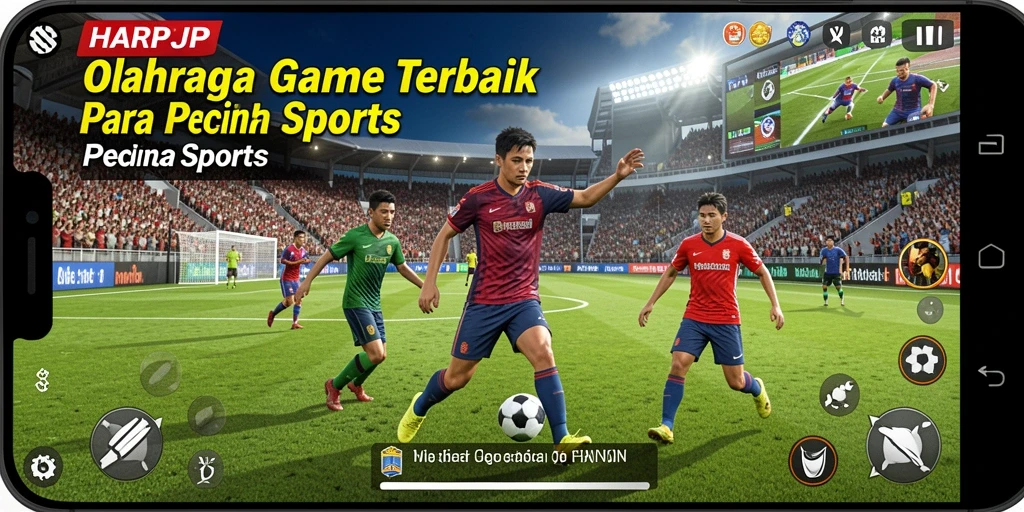 Tampilan gameplay seru dalam HARAPJP dengan berbagai mode olahraga.