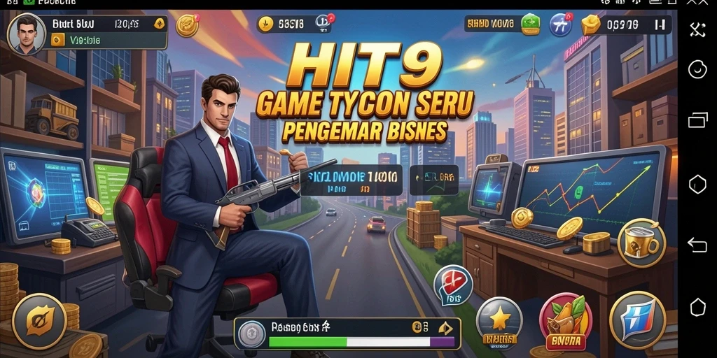 Screenshot utama HIT9 menampilkan gameplay Tycoon yang seru.