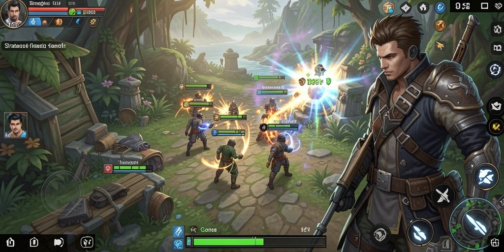Tampilan gameplay HO3 yang strategis dan menantang dalam genre SLG.