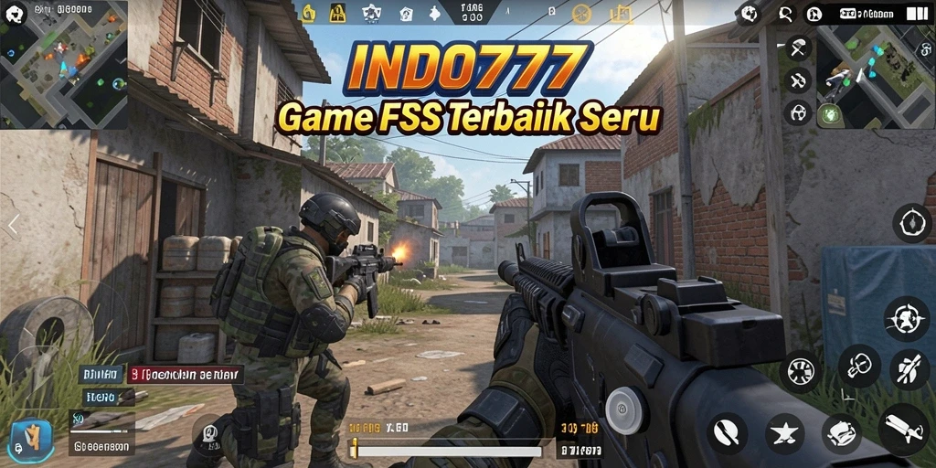Tampilan gameplay seru dari INDO777 dalam pertempuran FPS.