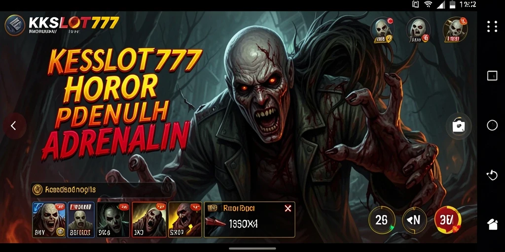 Screenshot gameplay KKSLOT777 yang menyeramkan dengan suasana gelap.