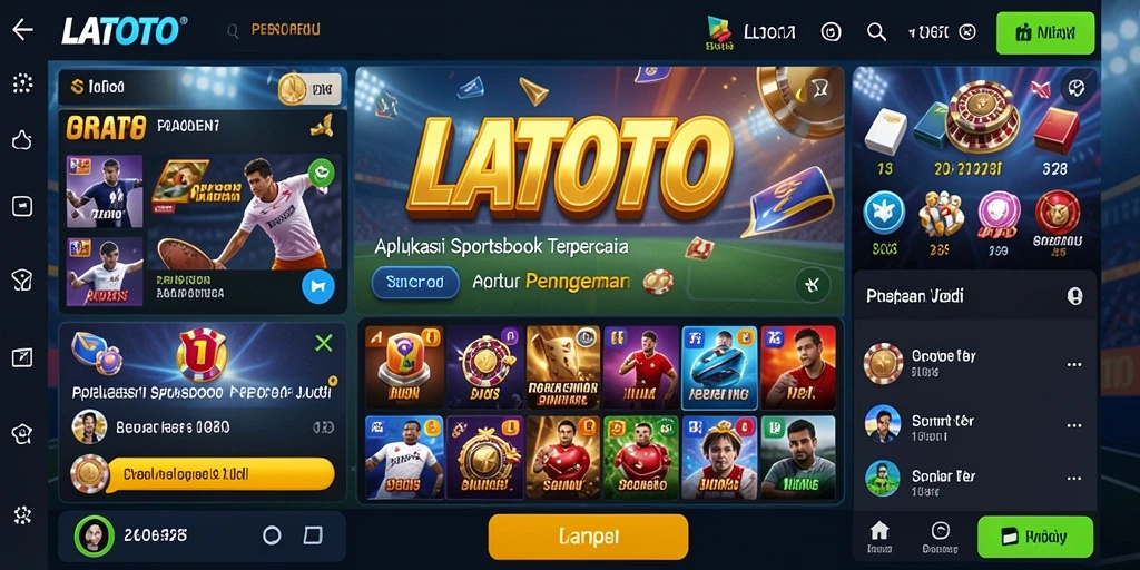 Screenshot LATOTO menampilkan antarmuka taruhan olahraga yang menarik dan interaktif.