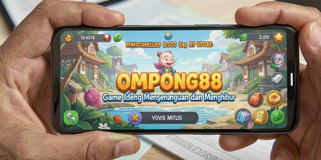 Screenshot utama OMPONG188 menampilkan gameplay santai yang menarik.