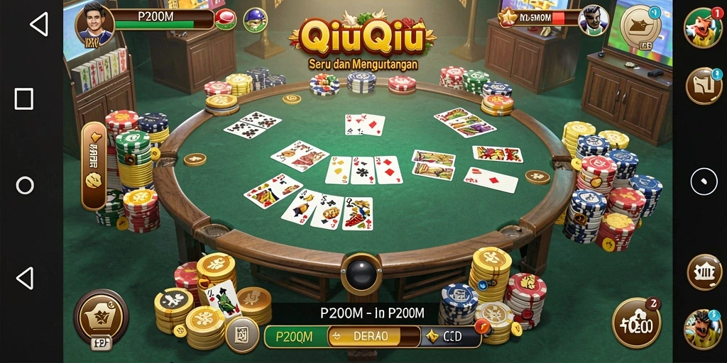 Tampilan grafis yang menarik dalam permainan QiuQiu P200M.