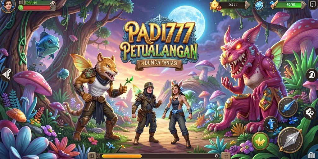 Tampilan gameplay PADI777 yang seru dan menantang di dunia fantasi.