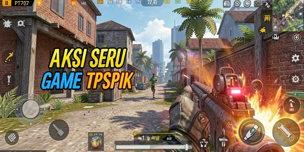 Tangkapan layar menampilkan aksi intens di medan tempur TPS.