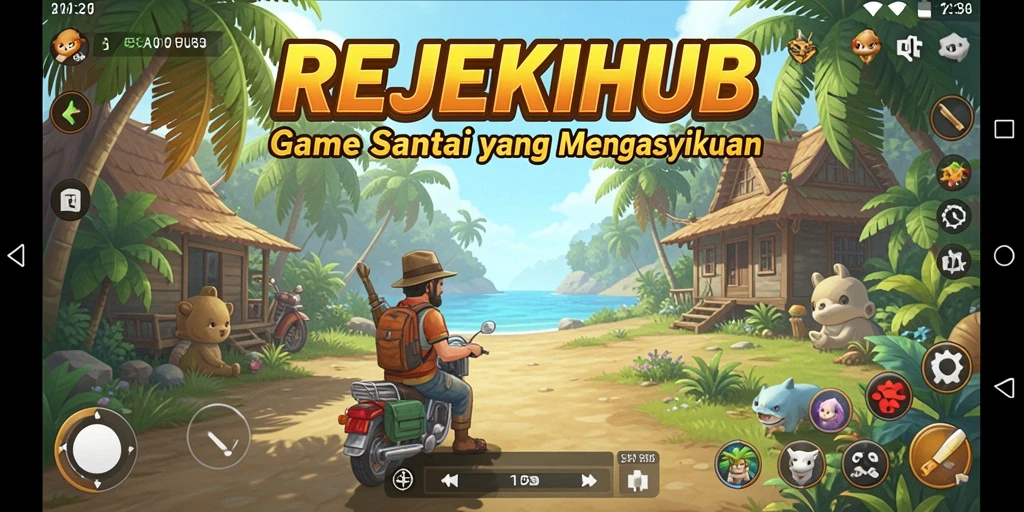 Tampilan seru gameplay REJEKIHUB yang penuh warna.