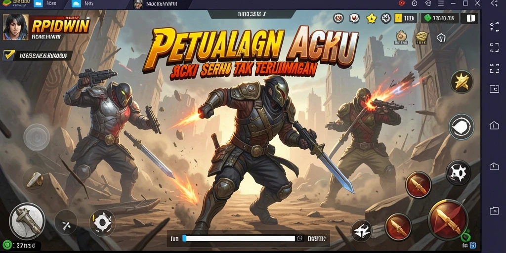 Tampilan gameplay seru dari RPIDWIN yang memacu adrenalin.