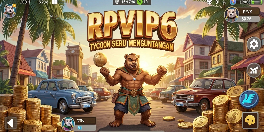 Tampilan gameplay RPVIP6 yang menarik dalam dunia Tycoon.