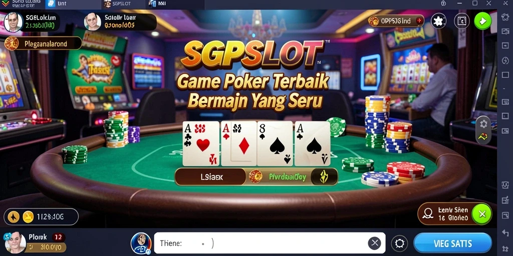 Gameplay mendebarkan dalam aplikasi Poker SGPSLOT dengan pemain aktif.