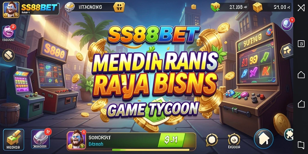 Screenshot gameplay SS88BET yang menampilkan suasana bisnis yang dinamis.