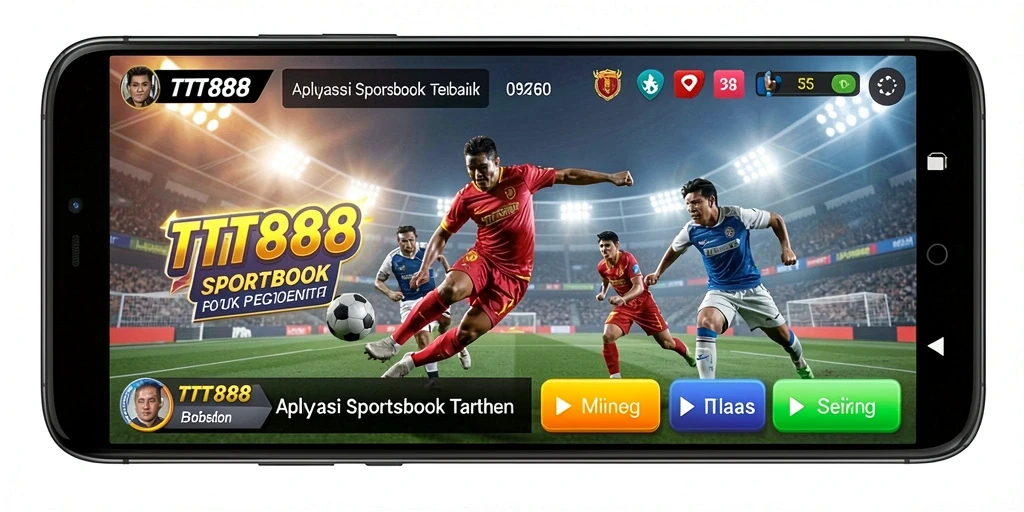 Tampilan utama TTT888 dengan berbagai opsi taruhan olahraga.